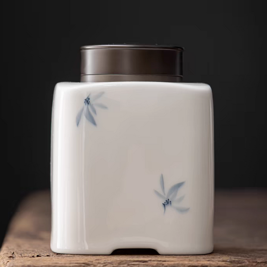 01 Hand-painted ceramic urn